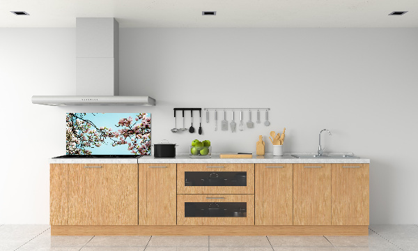 Glazen achterwand keuken Magnolia bloemen