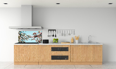 Glazen achterwand keuken Magnolia bloemen