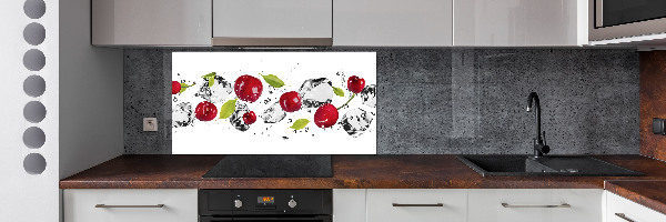 Achterwand keuken Kersen en water