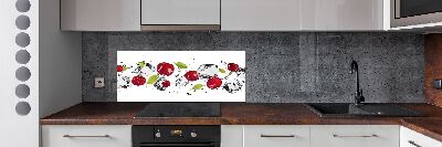 Achterwand keuken Kersen en water