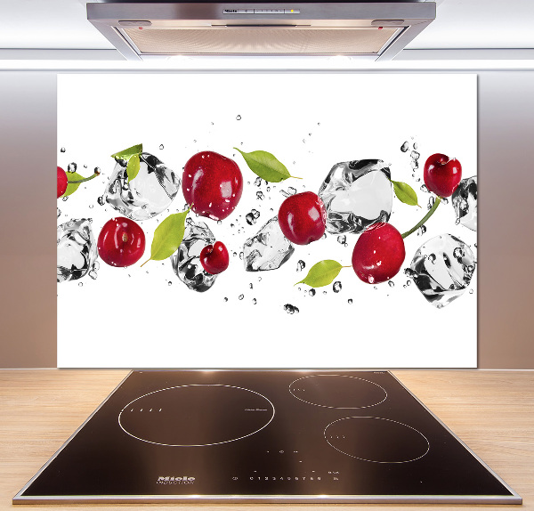 Achterwand keuken Kersen en water