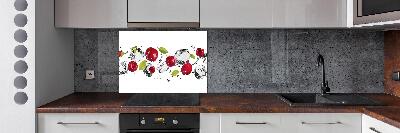 Achterwand keuken Kersen en water