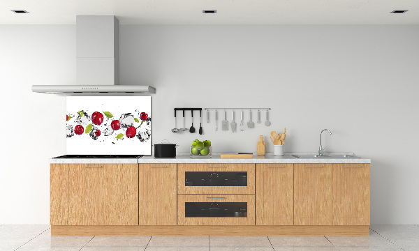 Achterwand keuken Kersen en water