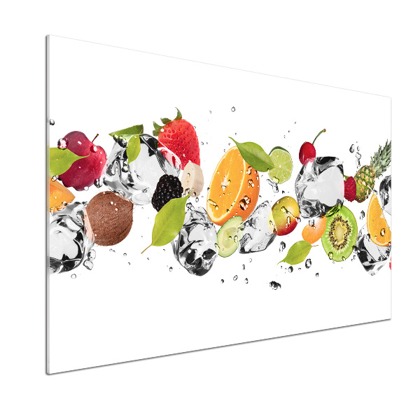Spatscherm keuken Fruit en water