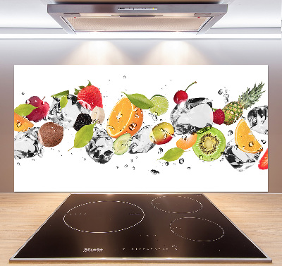 Spatscherm keuken Fruit en water