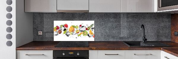 Spatscherm keuken Fruit en water