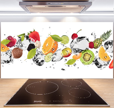 Spatscherm keuken Fruit en water