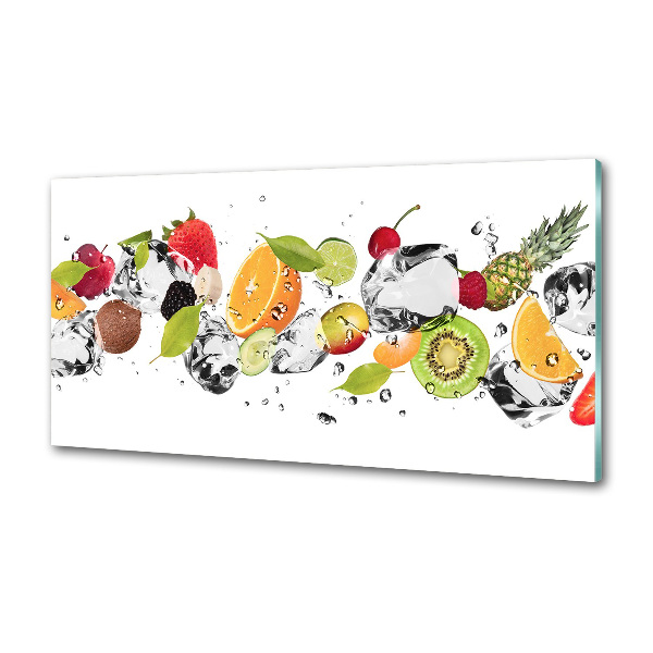 Spatscherm keuken Fruit en water