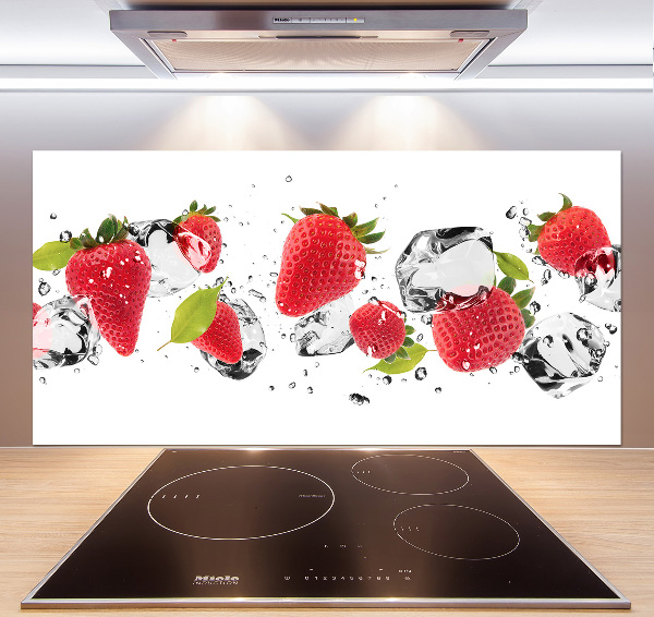 Spatplaat keuken Aardbeien en water