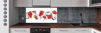 Spatplaat keuken Aardbeien en water