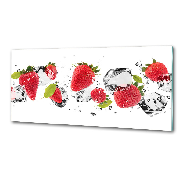 Spatplaat keuken Aardbeien en water