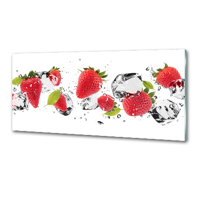 Spatplaat keuken Aardbeien en water