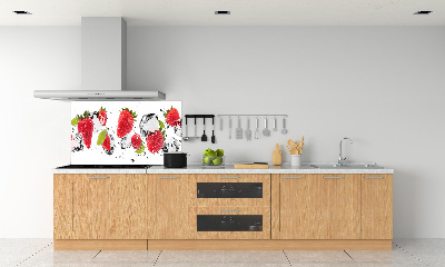 Spatplaat keuken Aardbeien en water