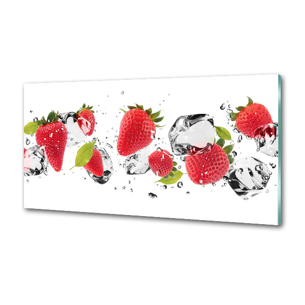 Spatplaat keuken Aardbeien en water