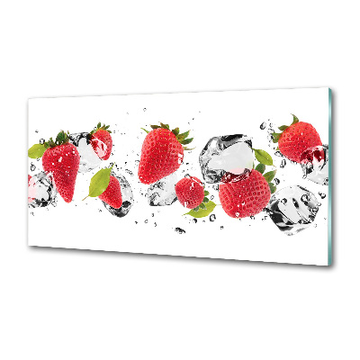 Spatplaat keuken Aardbeien en water