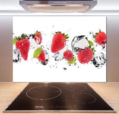 Spatplaat keuken Aardbeien en water