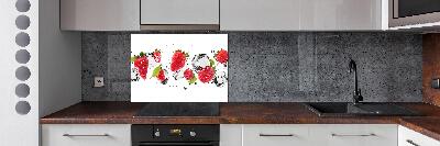 Spatplaat keuken Aardbeien en water