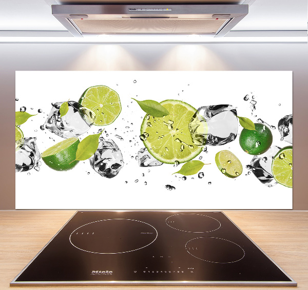 Glazen achterwand keuken Kalk en water