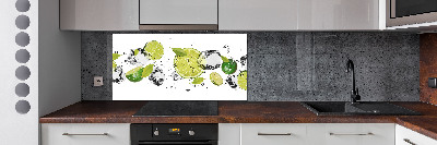 Glazen achterwand keuken Kalk en water