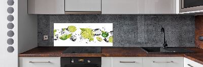 Glazen achterwand keuken Kalk en water