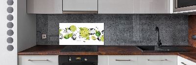 Glazen achterwand keuken Kalk en water