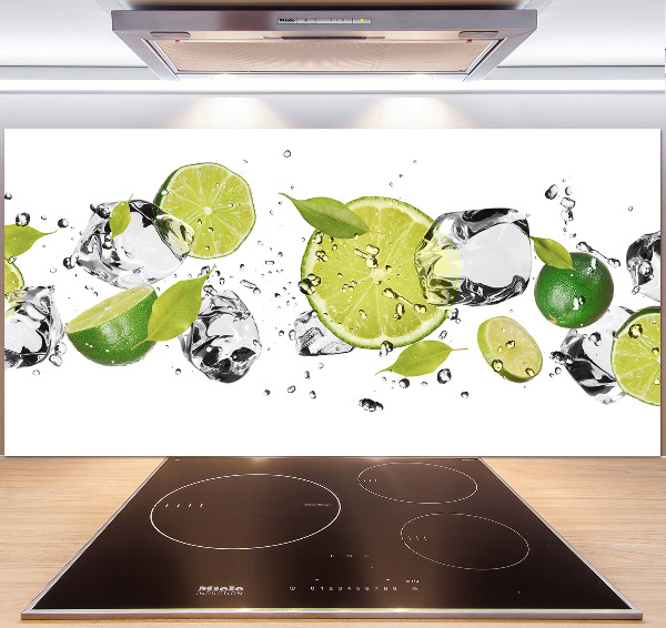 Glazen achterwand keuken Kalk en water