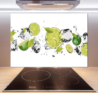 Glazen achterwand keuken Kalk en water