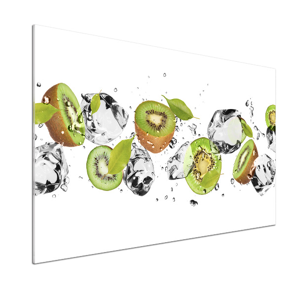 Spatscherm keuken Kiwi en water