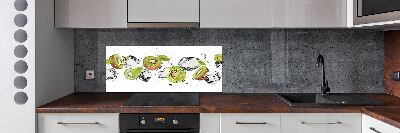 Spatscherm keuken Kiwi en water