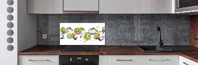 Spatscherm keuken Kiwi en water