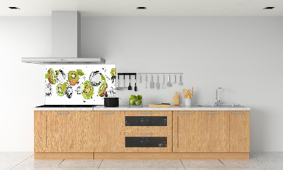 Spatscherm keuken Kiwi en water