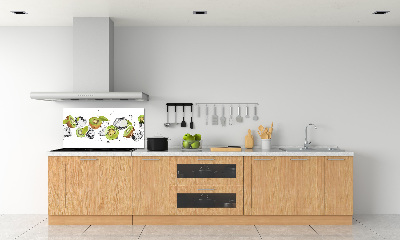 Spatscherm keuken Kiwi en water