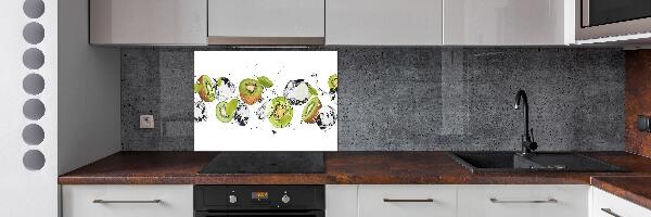 Spatscherm keuken Kiwi en water