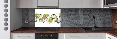 Spatscherm keuken Kiwi en water