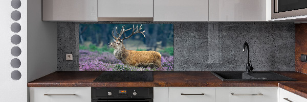 Spatscherm keuken Hert tussen de lavendel