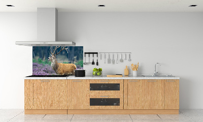 Spatscherm keuken Hert tussen de lavendel