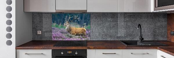 Spatscherm keuken Hert tussen de lavendel