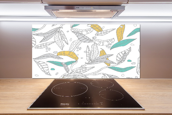 Spatscherm keuken Kleurrijke bladeren