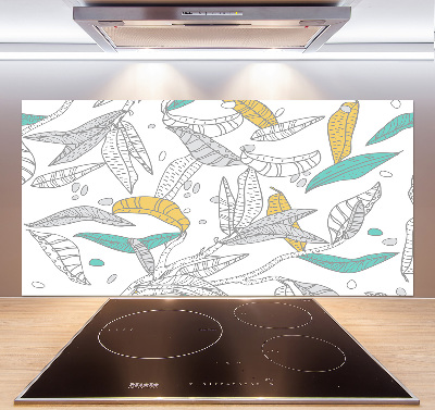 Spatscherm keuken Kleurrijke bladeren