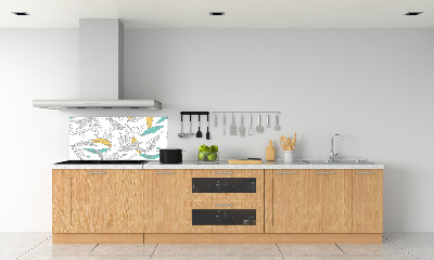 Spatscherm keuken Kleurrijke bladeren