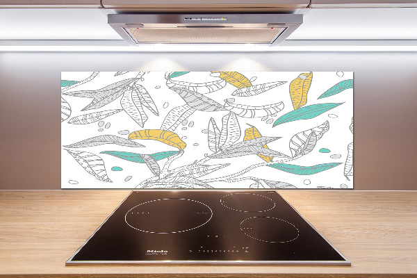 Spatscherm keuken Kleurrijke bladeren