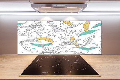 Spatscherm keuken Kleurrijke bladeren