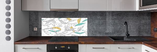 Spatscherm keuken Kleurrijke bladeren
