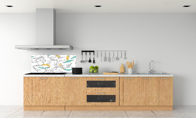Spatscherm keuken Kleurrijke bladeren