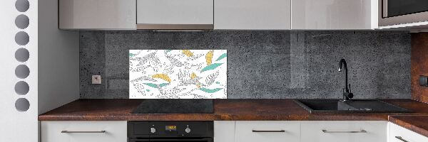 Spatscherm keuken Kleurrijke bladeren