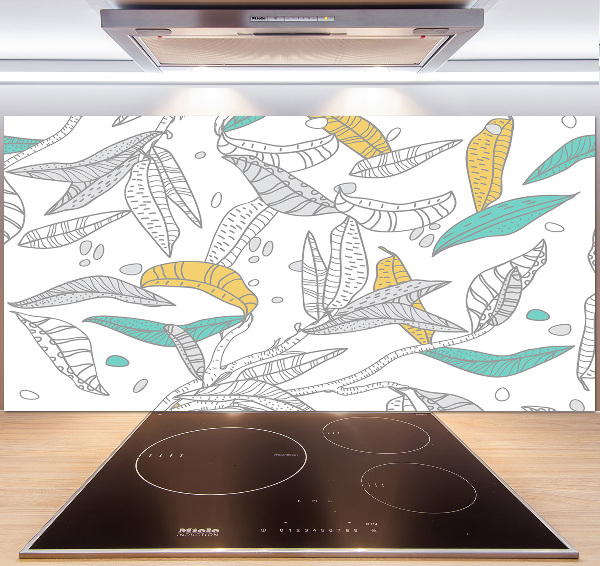 Spatscherm keuken Kleurrijke bladeren