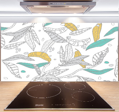 Spatscherm keuken Kleurrijke bladeren