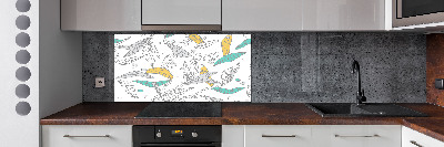 Spatscherm keuken Kleurrijke bladeren
