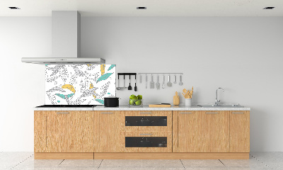 Spatscherm keuken Kleurrijke bladeren