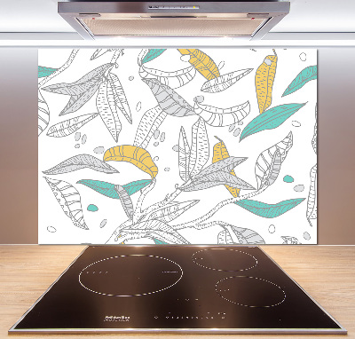 Spatscherm keuken Kleurrijke bladeren